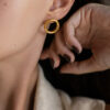 1793 Minimal gold circle earrings